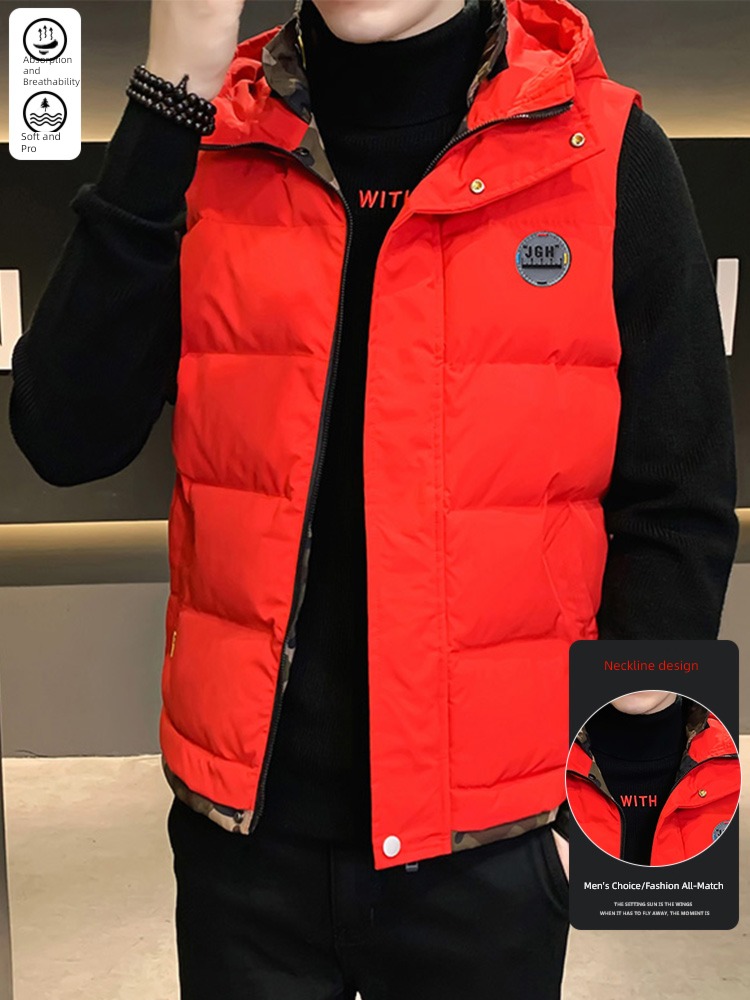 Autumn and winter Self-cultivation fashion youth keep warm comfortable Vest