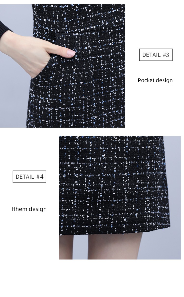 Autumn and winter Base skirt Little fragrance Wool Two piece suit
