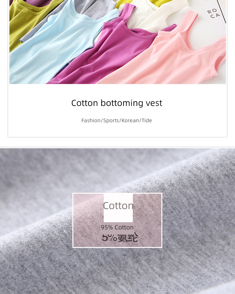 pure cotton black Korean leisure Autumn  camisole vest