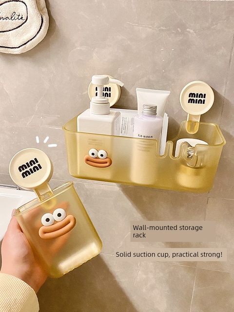Suction cup storage rack bathroom rack without punching toilet sink toilet sink hang basket wall hanging wall storage rack