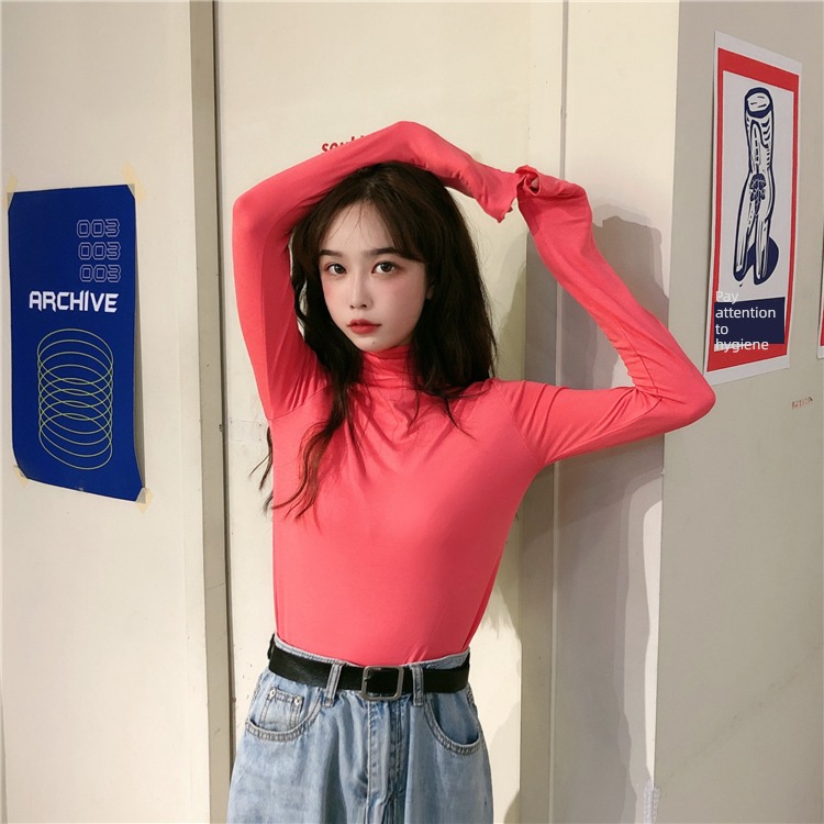 Autumn and winter Thin money Undershirt Long sleeve T-shirt Versatile jacket