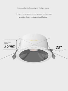Philips Anti-Glare Led Recessed Downlight 75mm for Living Room Home Use Spotlight Ceiling Light Hallway Without Main Lig