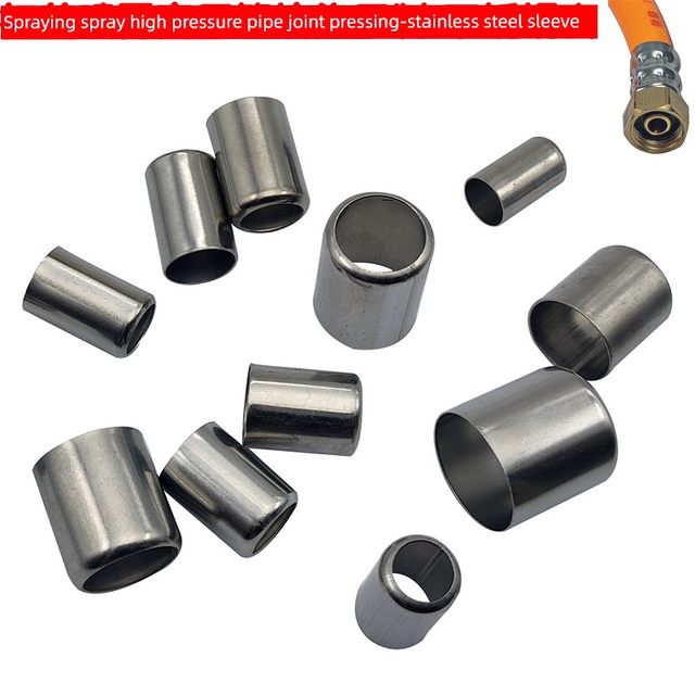 8.5 Agricultural pump medicine pipe joint locking hose pressing stainless steel pipe sleeve 13.8 14.5 15 21 steel sleeve