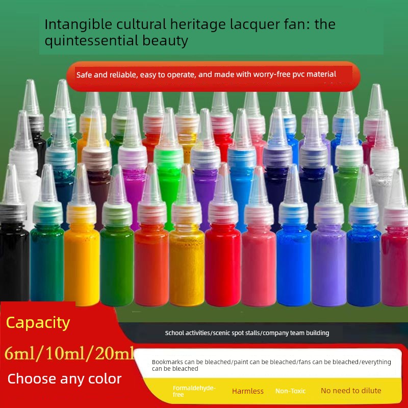 Non-Heritage Paint Fan Paint Natural Paint 20 Ml Odorless Paint Kids Night Market DIY Stall Cultural Creative Wholesale