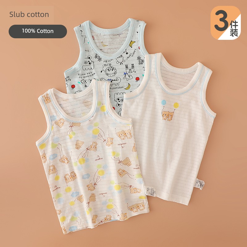 Summer Bottoming Shirt Sweat-Absorbent Breathable Hurdle Pure Cotton Vest — 4