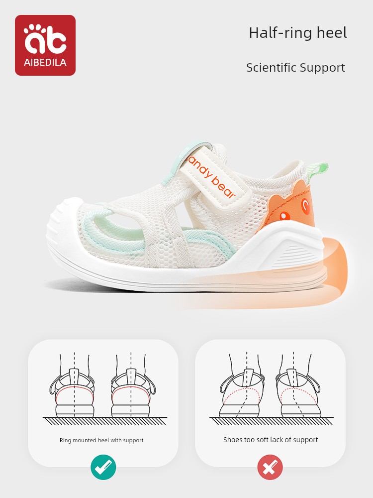 Baby Toddler Shoes Sandals Summer Mesh Shoes Baby Shoes Soft Bottom 1-2-3 Years Old Boys and Girls Functional Non Slip Soft — 2