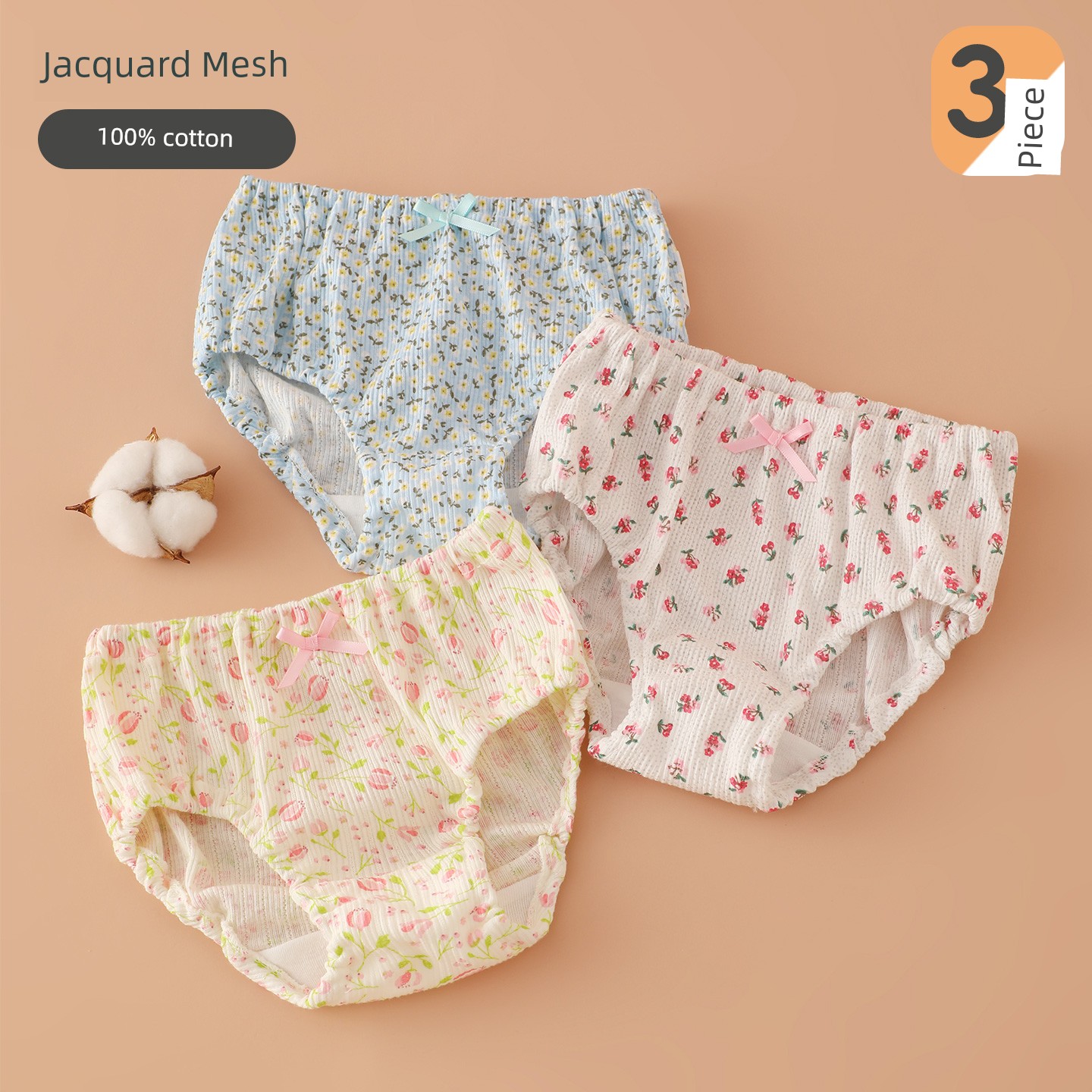 Japanese-Style Pure Cotton Children's Underwear for Girls, Non-Binding Triangle Shorts, A-Class, Non-Fluorescent, Baby Briefs — 5