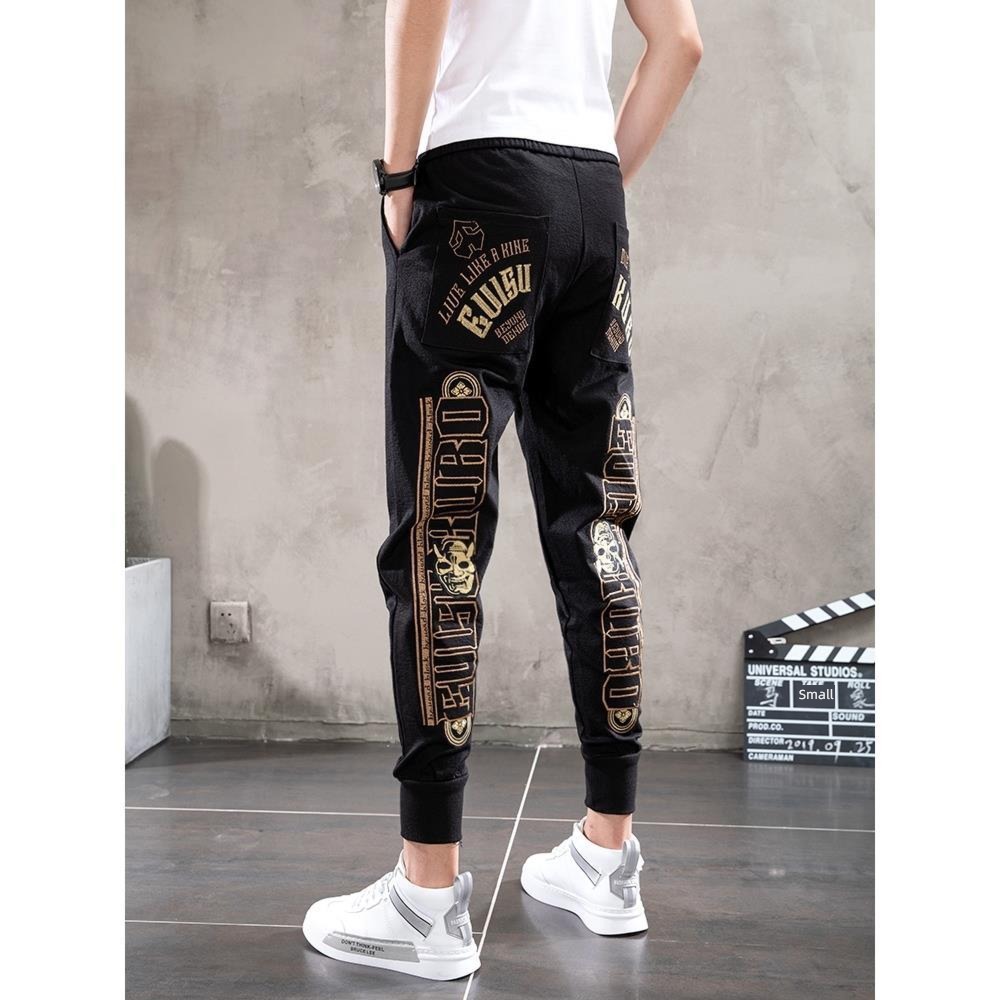 Social spirit fashion personality Embroidery Casual pants