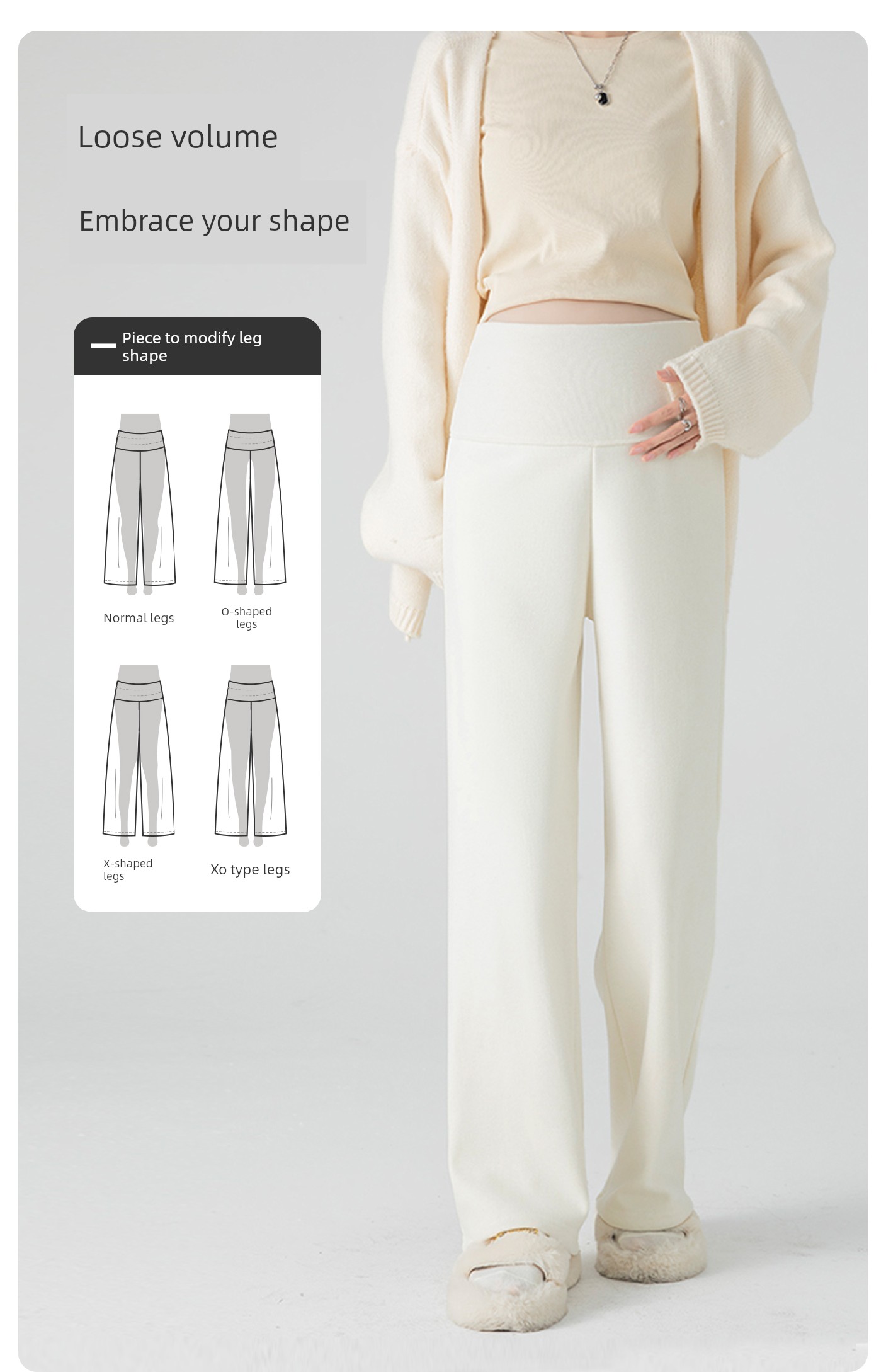 Jq Jingqi Maternity Pants for Autumn 2026 New Wide-Leg Pants That Don'T Squeeze the Belly during Pregnancy, Long Pants for Autumn and Winter Maternity Wear — 5