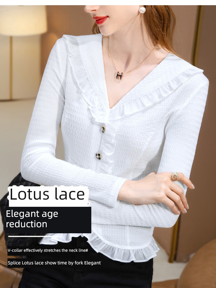 Dan language Advanced sense unique Well done! Long sleeve Undershirt