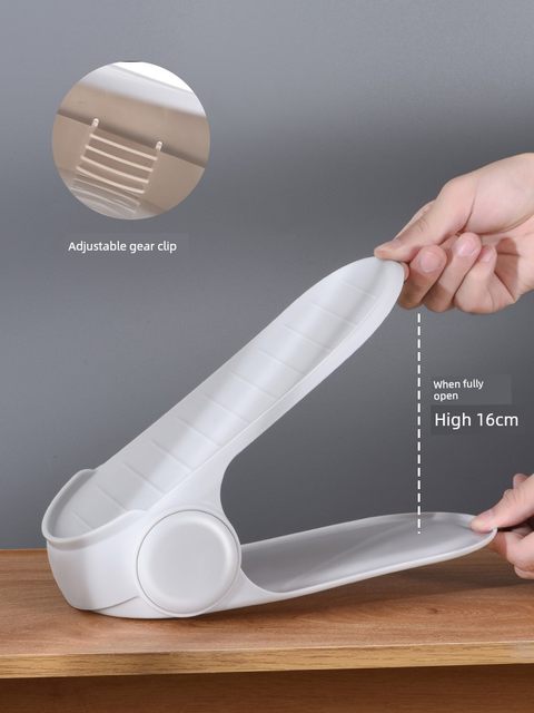 Space-saving shoe storage artifact double-layer thickened adjustable shoe rack shoe cabinet layer partition finishing shoes shoe box