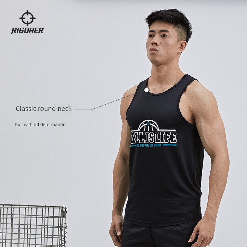 Quasi person Basketball train muscle Round neck motion vest