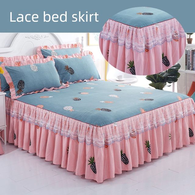 Bed group cover single piece lace cover bed skirt cover three-piece Korean version 1.5m 1.8m 2.0m dirty bed sheet