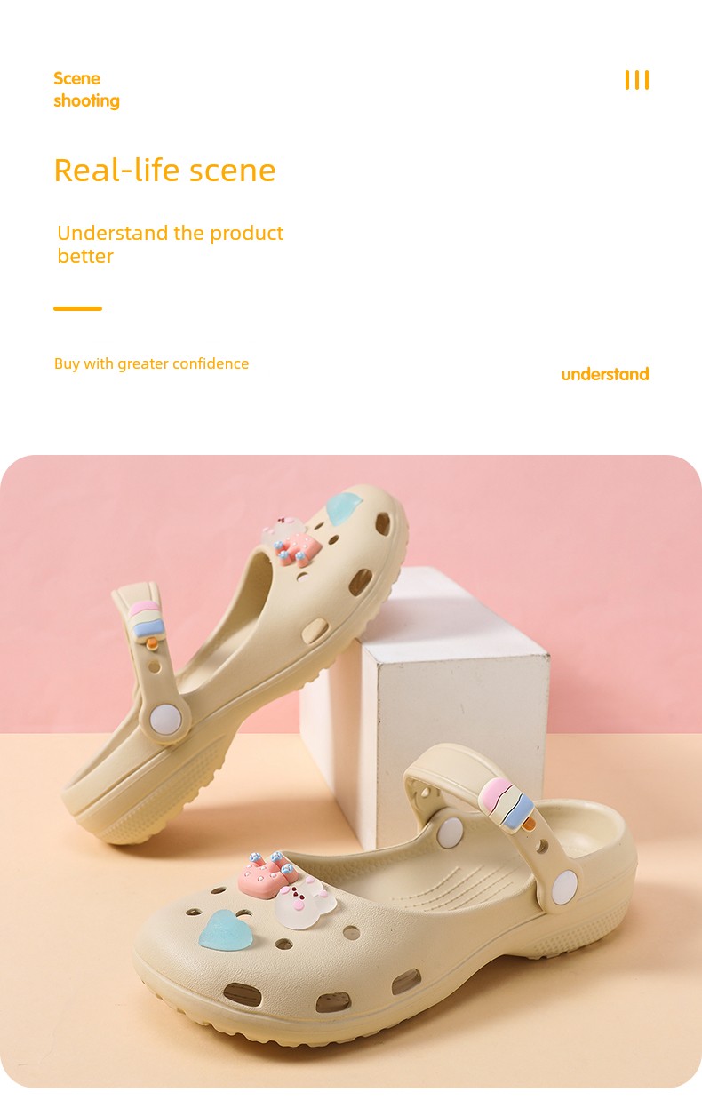 Children's Croc Shoes Girls' Slippers Summer New Style Girls' Non-Slip Soft Sole Lightweight Dance Shoes Mary Jane Sandals — 6