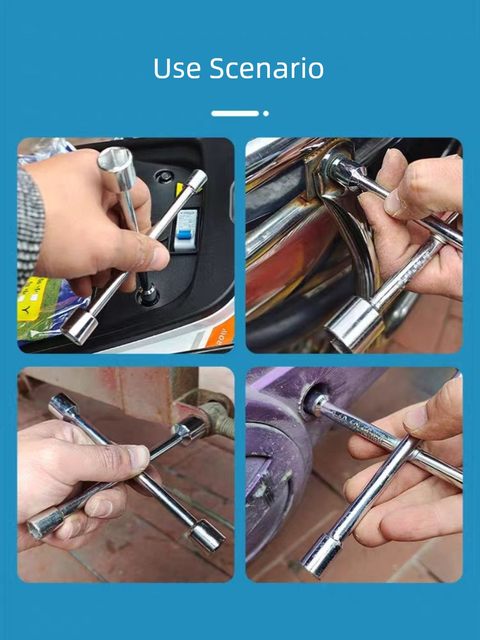 Mini Short Sleeve Cross-type Wrench Household Appliances and Furniture Repair Tool Portable Electric Bicycle