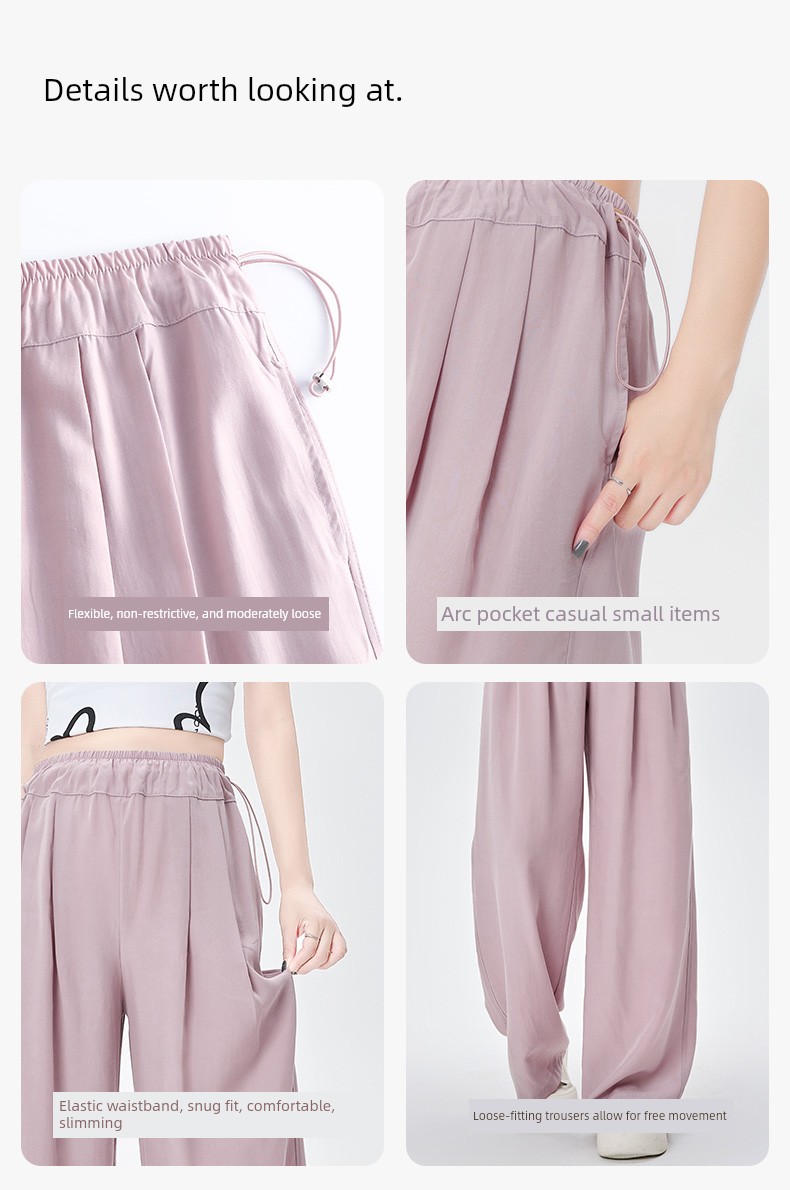 Maternity Pants Summer 2026 New Style Without Belly Support Ice Silk Casual Wide-Leg Pants Yamamoto Long Pants for Petite Women Spring and Summer — 25