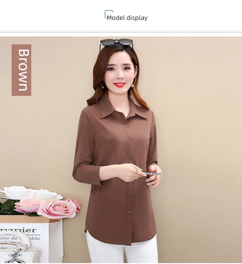 Age reduction Foreign style middle age shirt Long sleeve jacket Mother dress