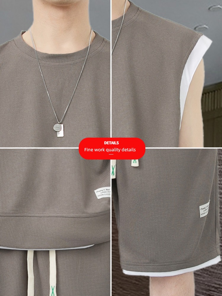 NGGGN man summer vest leisure time Sports suit