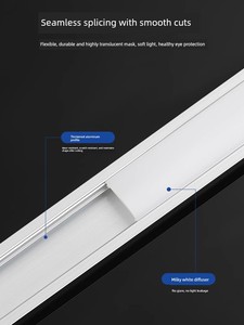 Led Linear Light Surface-Mounted Linear Light Embedded Light Channel Aluminum Channel Double-Layer Ceiling Linear Light 
