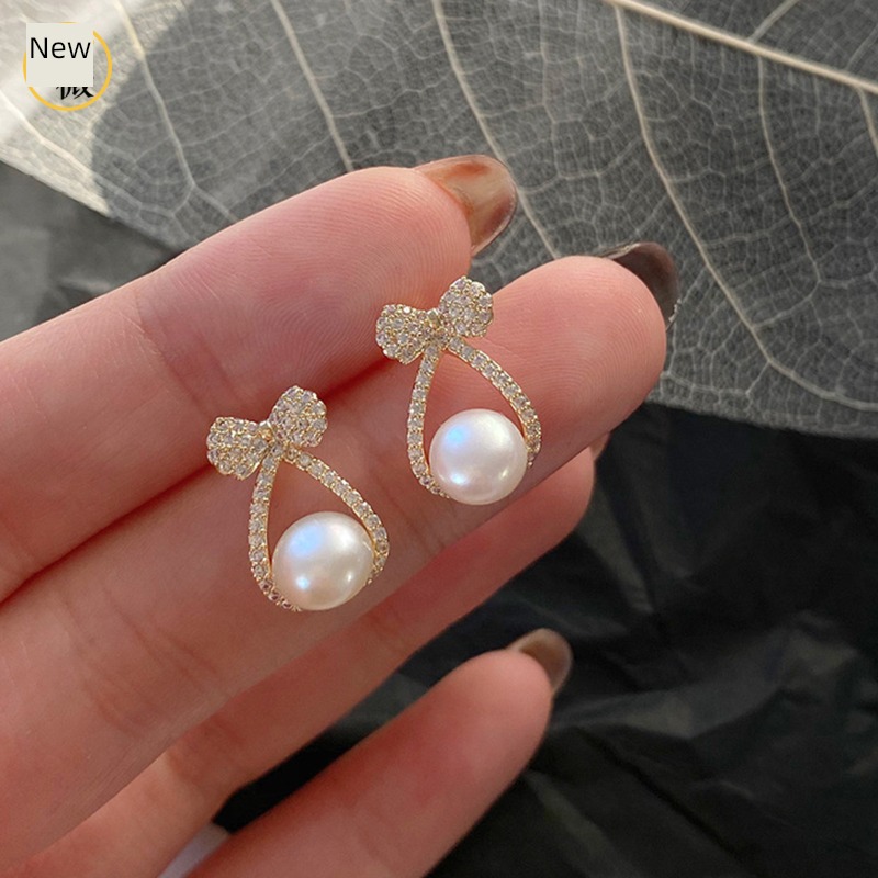 artificial zircon female Minority 925 silver needle bow