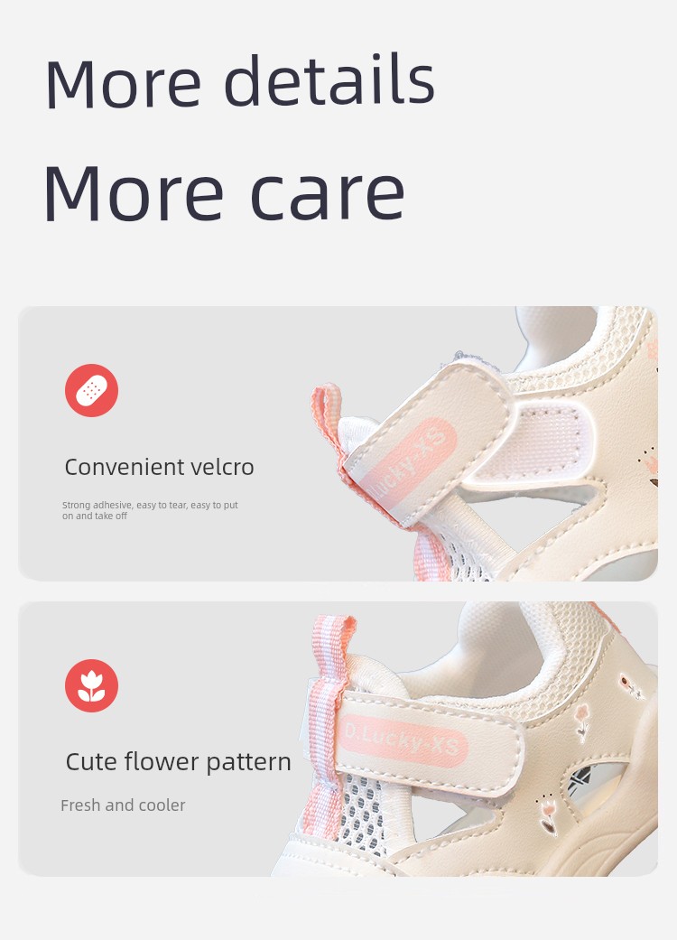 Jq Jingqi Baby Sandals Summer New Style Non-Slip Soft-Soled Baby Shoes for Boys and Girls with Hollow Mesh Breathable Functional Shoes — 16