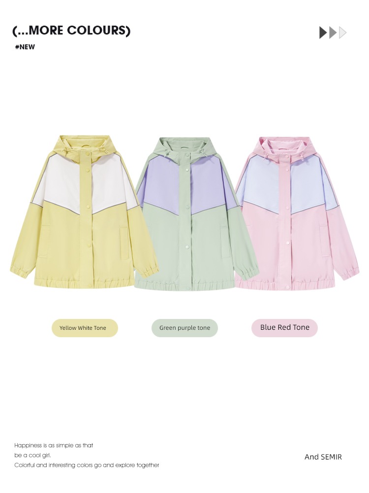 loose coat female Senma over size clothes Color matching loose coat
