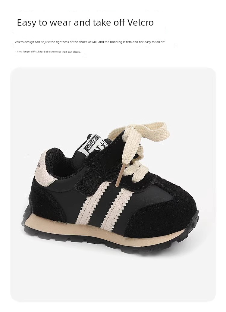 Baby Sneakers Autumn and Winter Fleece-lined Two Cotton Baby Soft Bottom Toddler Shoes Boy's Thin Shoes Girls' Casual Shoes — 6