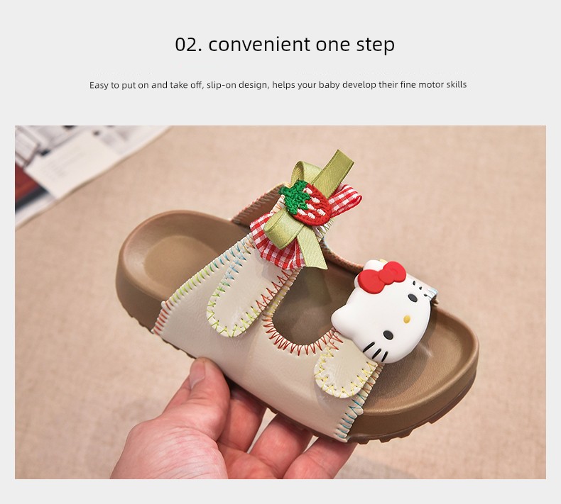 Girls' Slippers for Outdoor Wear, Soft-Soled Non-Slip Sandals, 2026 Summer New Model, Children's Large Kids' Girls' Slip-On Slippers for Home Use — 19