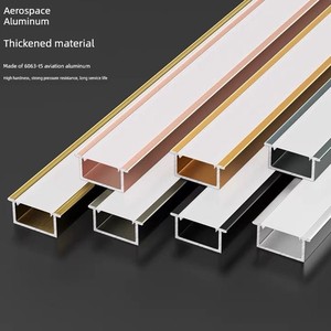 Rose Gold Linear Light Aluminum Channel, Gold Light Channel, Embedded U-Shaped Ceiling Aluminum Alloy Linear Surface-Mou