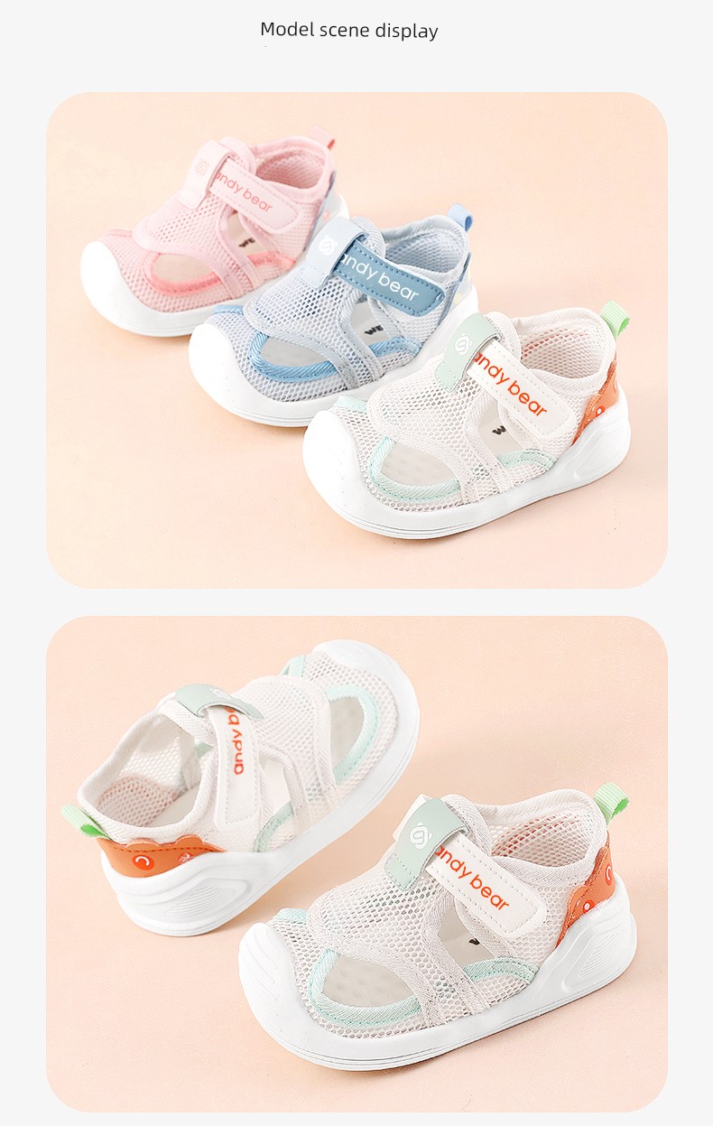 Baby Toddler Shoes Sandals Summer Mesh Shoes Baby Shoes Soft Bottom 1-2-3 Years Old Boys and Girls Functional Non Slip Soft — 12