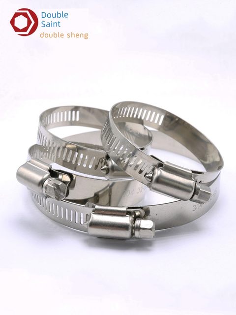 Double Saint Stainless Steel 304 clamping throat hose clamping scaling Stainless Steel cushion American powerful throat hose clamping scaling scaling