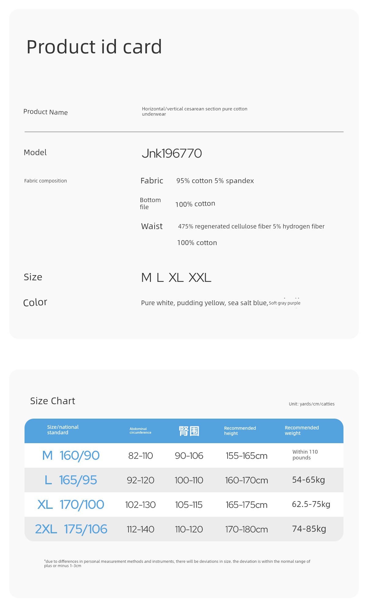 Jq Jingqi Postpartum High-Waisted Cotton Panties, Non-Abrasive, Extended Crotch, Tummy Control, Specially Designed for Cesarean Section during the — 24
