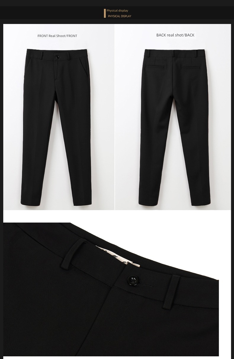 middle-waisted Self-cultivation Show thin Women formal wear occupation Western-style trousers