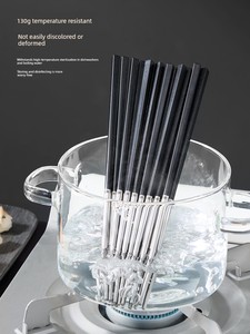 Wang Mazi Titanium Chopsticks for Home Use, Non-Slip, Antibacterial, Mold-Resistant, Food-Grade, High-Temperature Resist