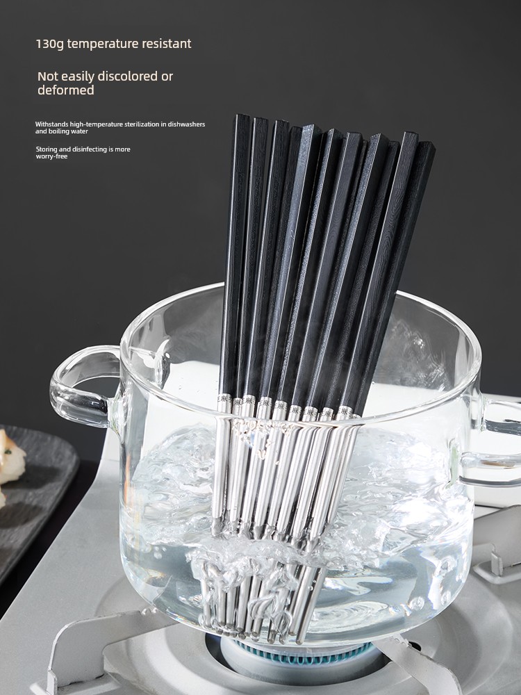 Wang Mazi Titanium Chopsticks for Home Use, Non-Slip, Antibacterial, Mold-Resistant, Food-Grade, High-Temperature Resistant, High-End, Family-Specific, Personal-Use Chopsticks