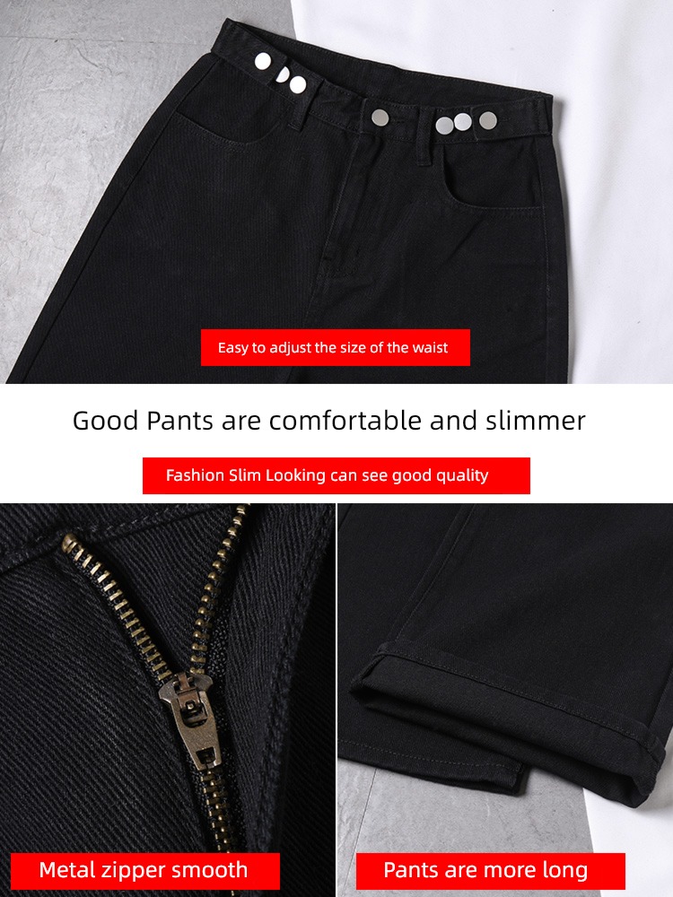 white easy Big size Fat mm Autumn and winter Jeans