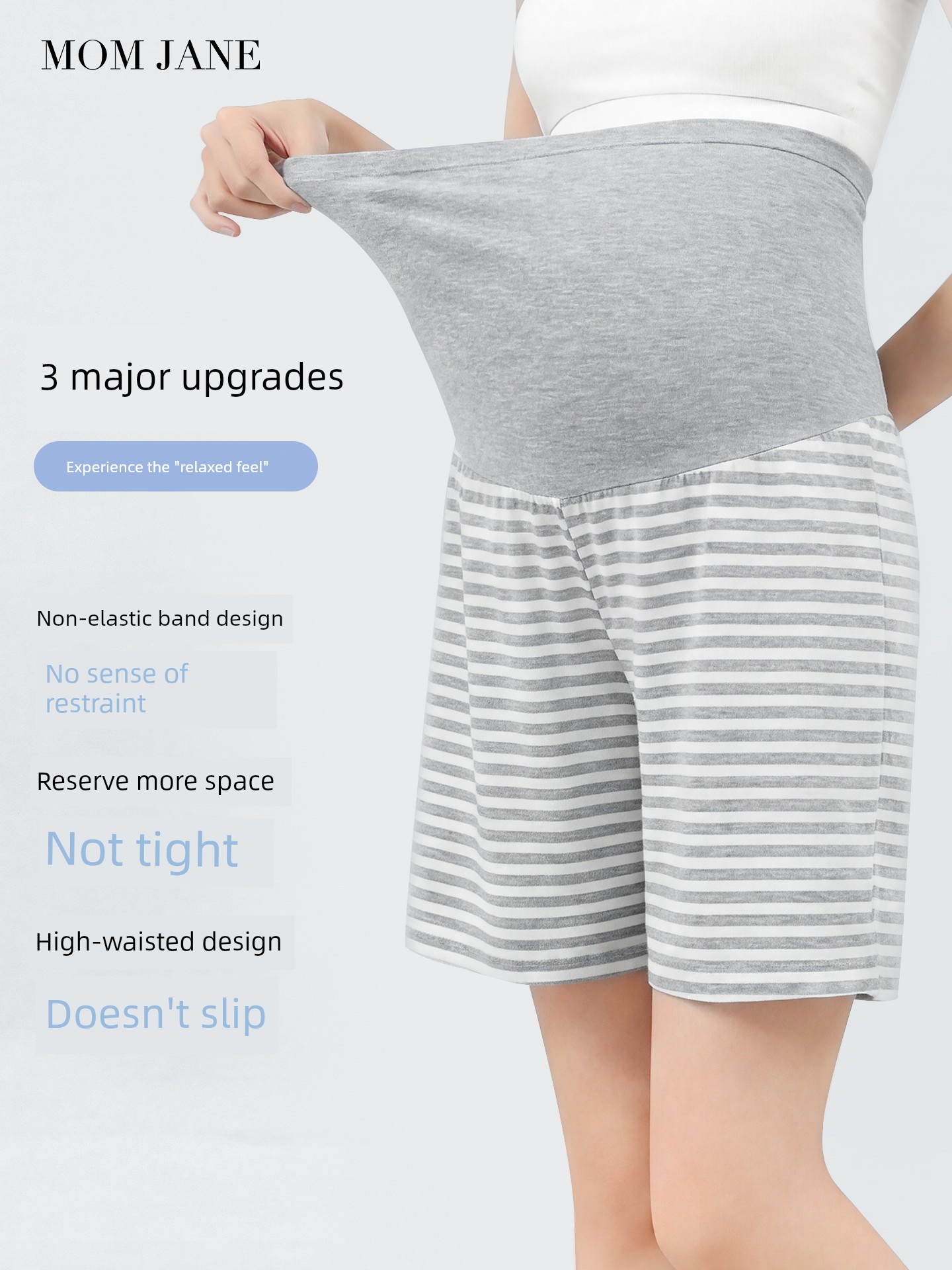 Fashion Tape Thin Modal Plus Size Shorts for Pregnant Women — 2