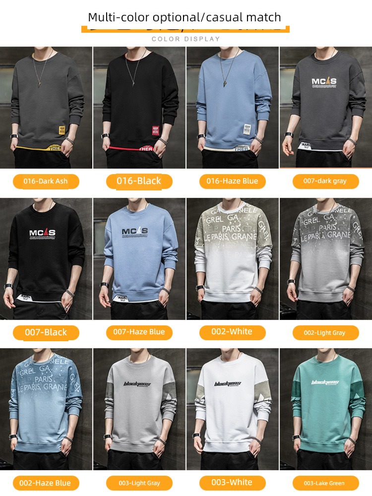 NGGGN man Plush Sweater Autumn clothes Long sleeve T-shirt