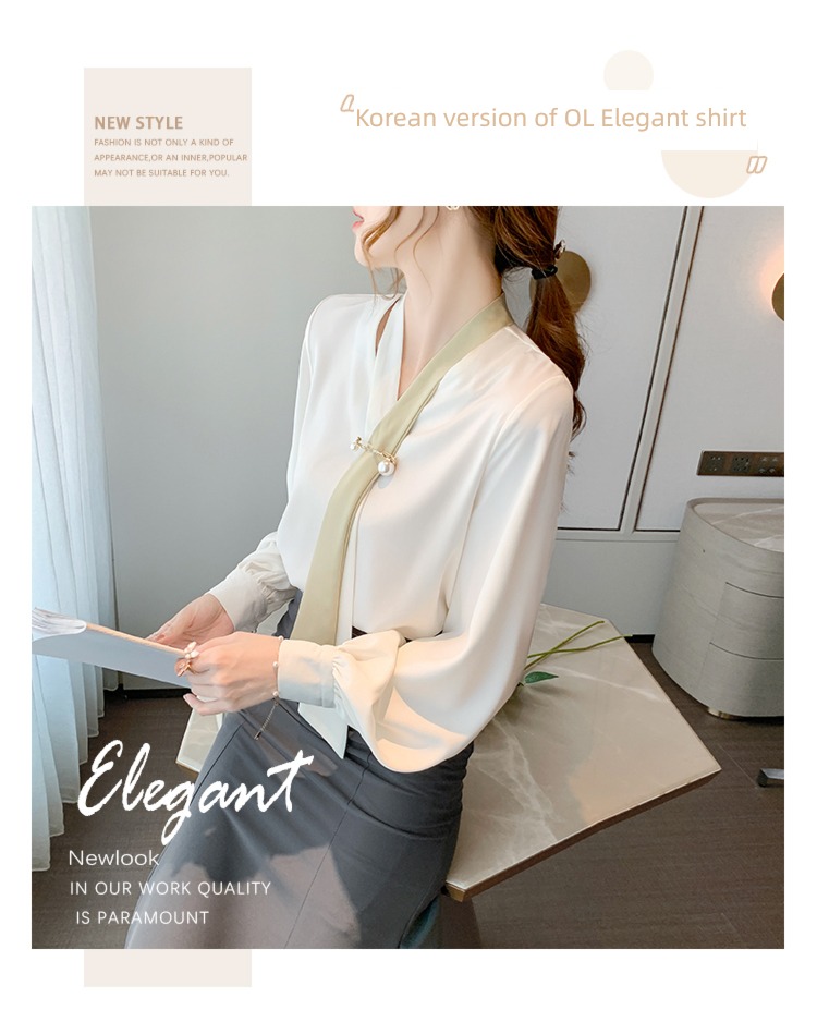 Early autumn jacket Advanced sense French Chiffon shirt