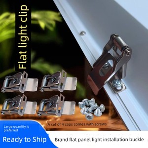 Integrated Clip-On Panel Light, Recessed Clip-On Spring, Universal Anti-Drop Clip for Opul Flat Panel Light, Metal Steel