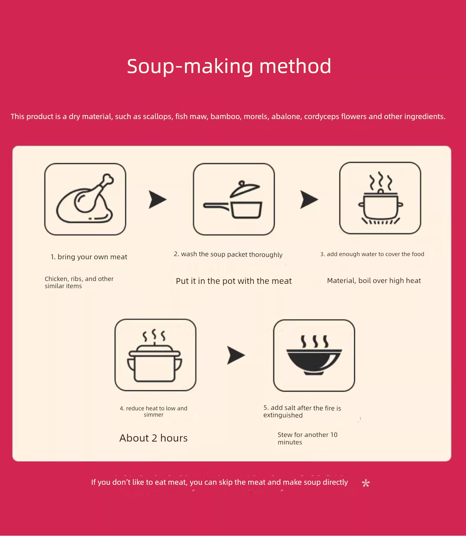 Postpartum Meal Nutritious Meal Postpartum Stew Soup Ingredients Package Postpartum Meal Set Postpartum Soup Ingredients Small Postpartum 15-Day Supplement — 6