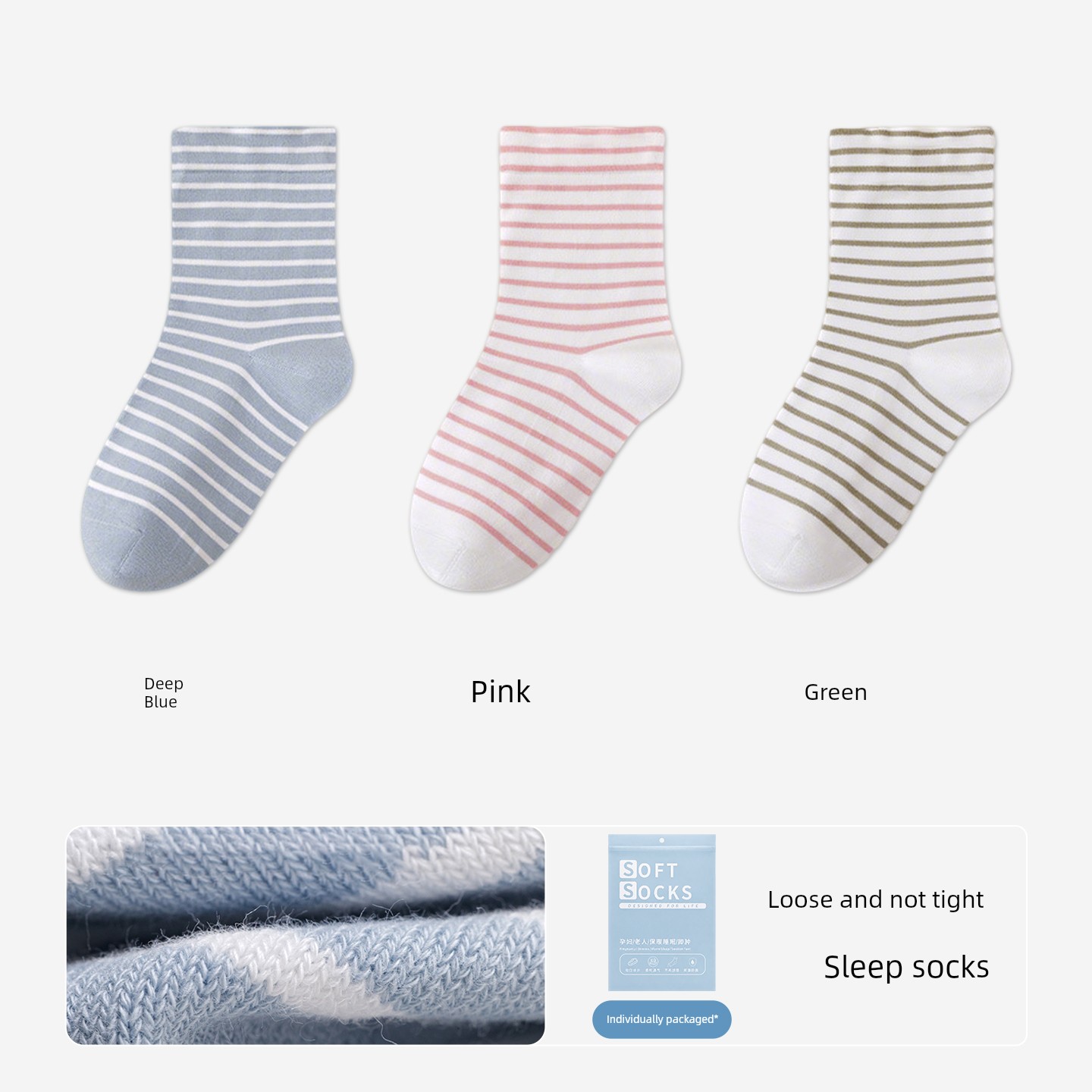 Special Maternity Socks for Postpartum Women, Loose-Fitting and Non-Binding, Thin Autumn Style, Pure Cotton Women's Socks, Mid-Calf Socks for Sleeping — 7