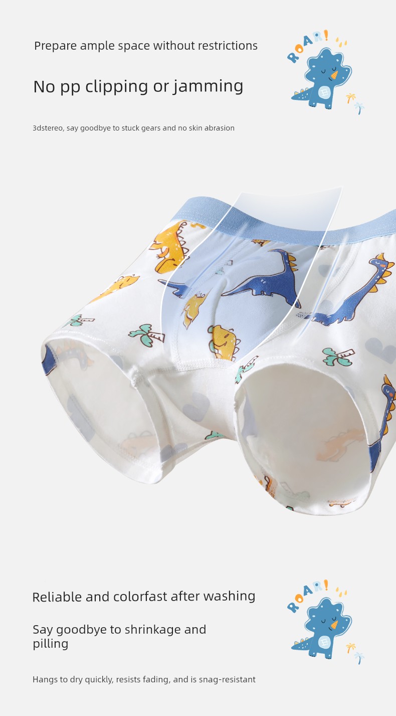 [100% Cotton] Boys' Underwear, Kidsren's Pure Cotton Boxer Shorts, Baby Boys, Kids, All Cotton — 8