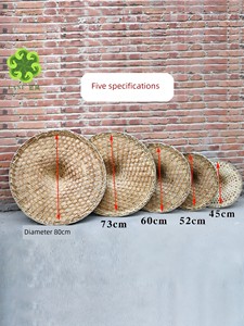 Dance Performance Props Rainproof Double-Layer Hat Retro Bamboo Woven