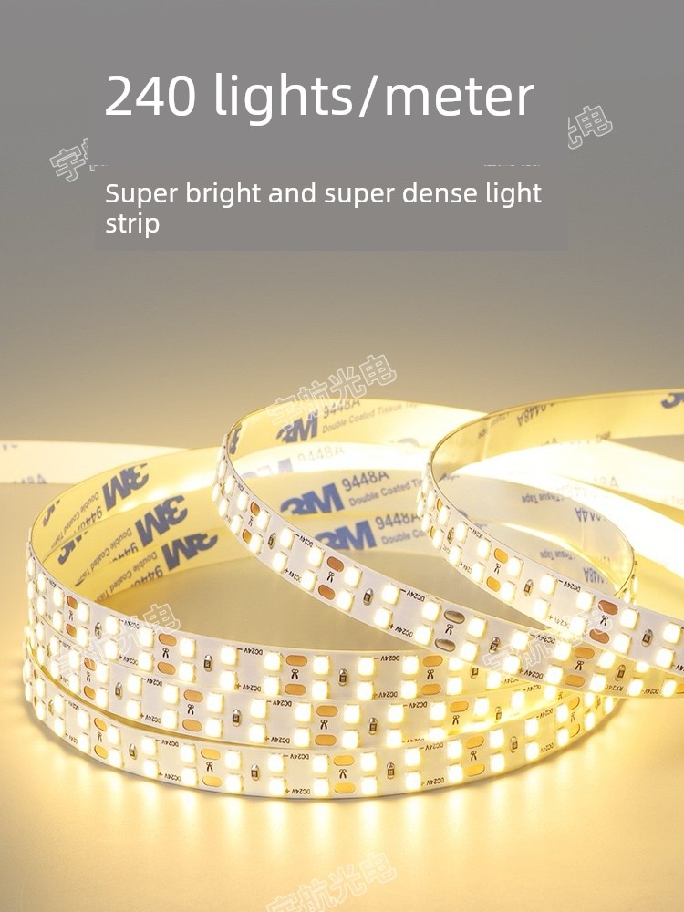 24V Led Light Strip Self-Adhesive Linear Light Strip for Living Room Ceiling, Super Bright Low-Voltage Commercial Shelf Soft Light Strip