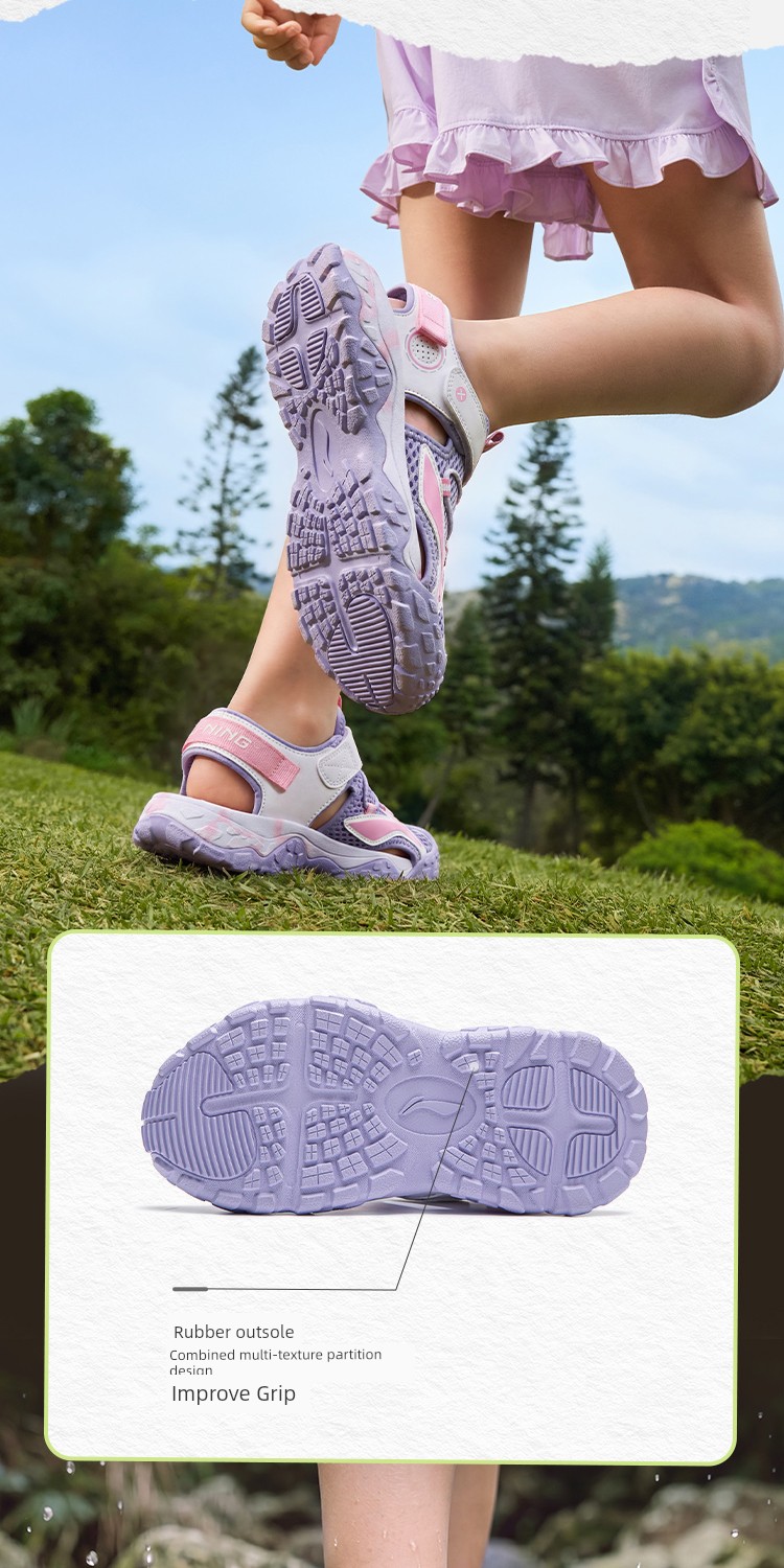 Li Ning Baby Girls' Summer Upstream Sports Sandals — 6