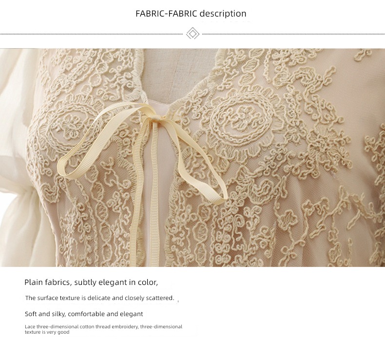 Morning Robe bride wedding Cardigan fairy Trailing Lace