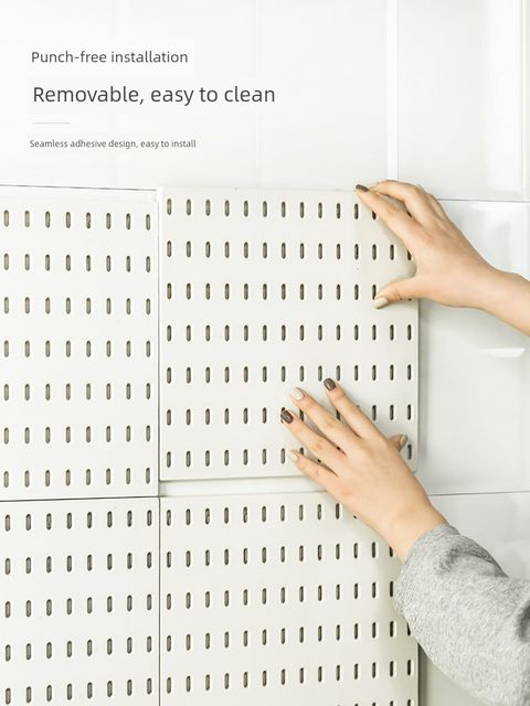 Hole board accessories rack household storage hanging basket hook wall punch-free kitchen display storage rack hanging parts