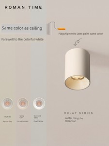 Roman Time Luolai Surface-Mounted Spotlight, Vintage Style Round Home Use Soft Light Wall Wash Light, Hill-Shaped Latex 
