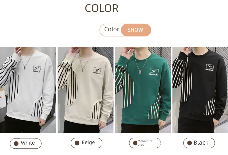 NGGGN man Round neck Autumn and winter Sweater Long sleeve T-shirt